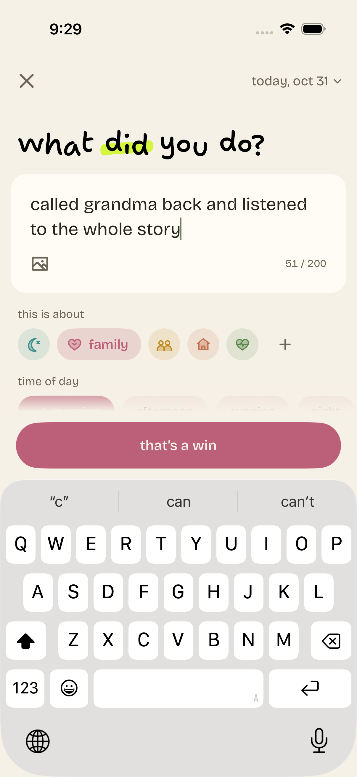 adding a win: “what did you do?”